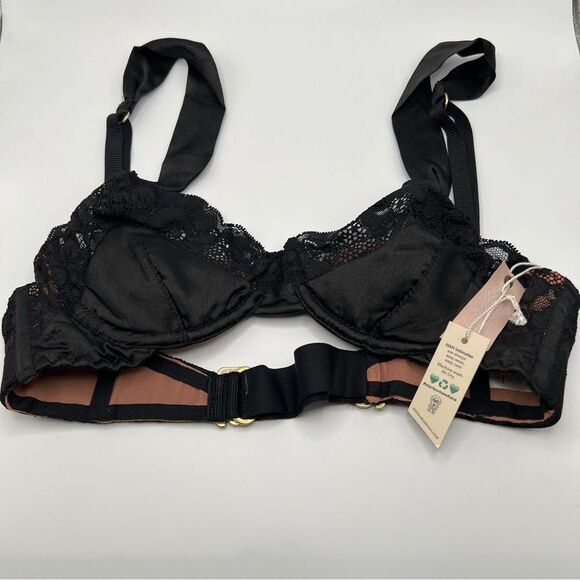 We Are HAH After Hours Bra Womens Cup Size A Black Underwire Push Up NWT - Picture 4 of 7